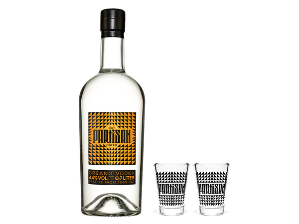 PARTISAN OAT ° Der Hafer Vodka ° BIO + 2 Shotgläser