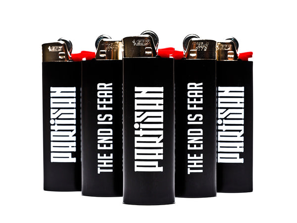 PARTISAN BIC Maxi Feuerzeug - „The end is fear“