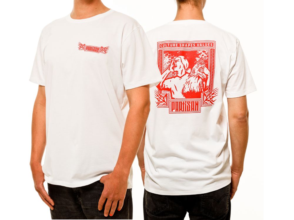 PARTISAN WHEAT SHIRT ° WEISS ° BIO BAUMWOLLE