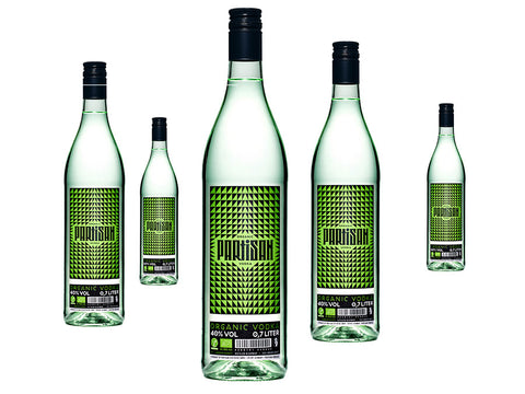 SET DE 6 °PARTISAN VERT ° VODKA BIO ° 0.7L ° 40% VOL