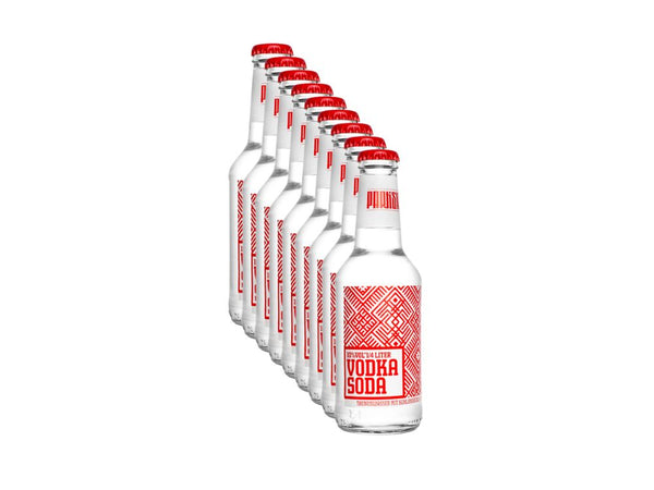 Vodka Soda Premix Glasflasche Lux Vodka 10%