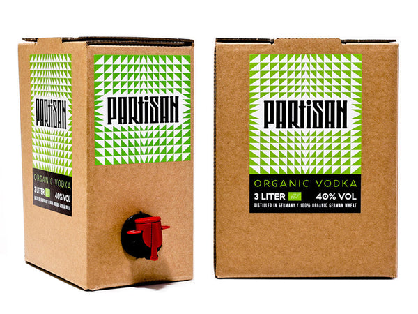 BAG-IN-BOX ° PARTISAN GREEN ° 3L ° SPECIAL + 4 REUSABLE CUPS